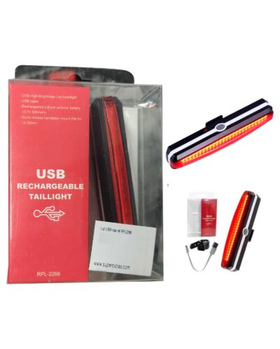Luz  trasera recargable roja
