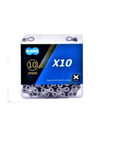 Cadenilla - KMC 10V X10 CADENA 10V 1/2 x11/128 X10 CROMADO-NEGRO KMC