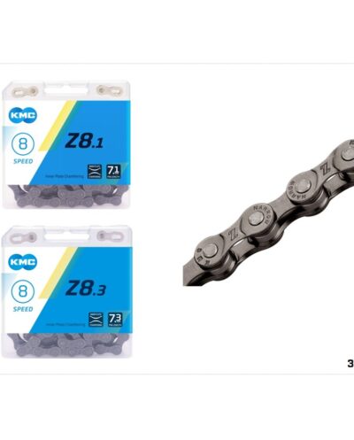 Cadenilla - KMC 8V Z8.3 ADENA 8V 1/2X3/32 116L Z8.1/Z8.2 CROMADO-GRIS KMC